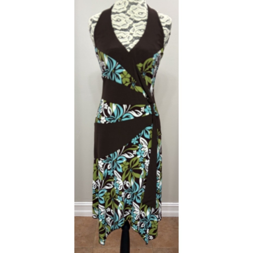 Vintage BCX Womens Medium Babydoll Midi Dress Y2K Grunge Whimsigoth V Neck Event